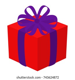 Gift box, surprise concept on a white background