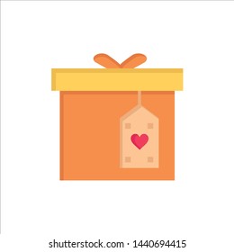 Gift Box, Box, Surprise, Delivery  Flat Color Icon. Vector icon banner Template