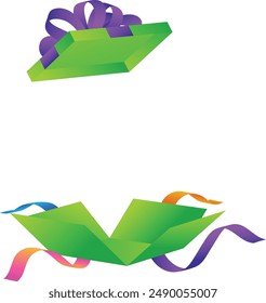 gift box surprise illustration for design