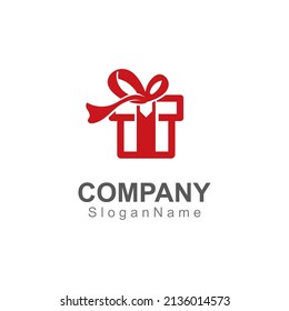 Diseño de logotipo sorpresa de caja de regalo plantilla vectorial Concepto de arte de imagen