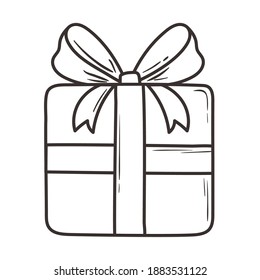 gift box surprise love romantic doodle icon design vector illustration