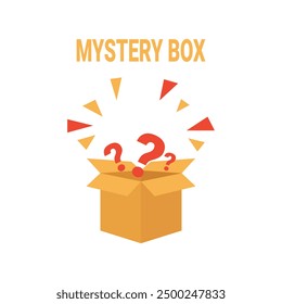 gift box surprise mystery icon flat style