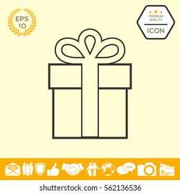 Gift box symbol