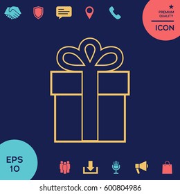 Gift box symbol