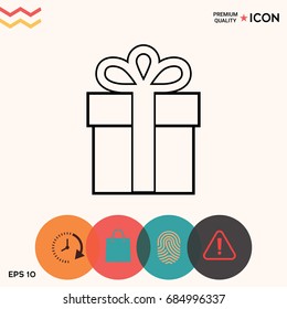 Gift box symbol