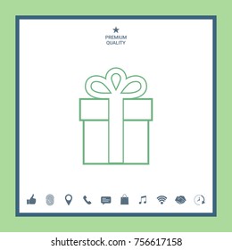 Gift box symbol
