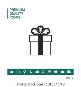 Gift box symbol icon.