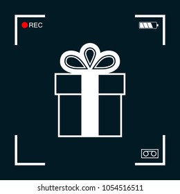 Gift box symbol icon.
