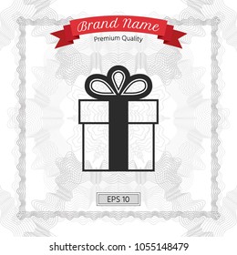 Gift box symbol icon.