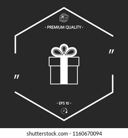 Gift box symbol icon.