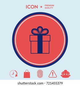 Gift box symbol icon.