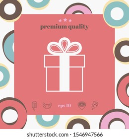 Gift box symbol icon. Graphic elements for your design