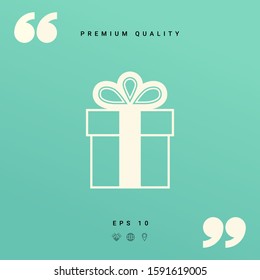 Gift box symbol icon. Graphic elements for your design