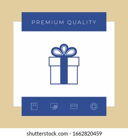 Gift box symbol icon. Graphic elements for your design
