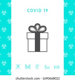 Gift box symbol icon. Graphic elements for your design