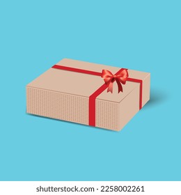 Gift box template design with vector