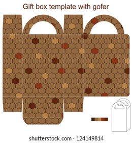 Gift box template with gofer