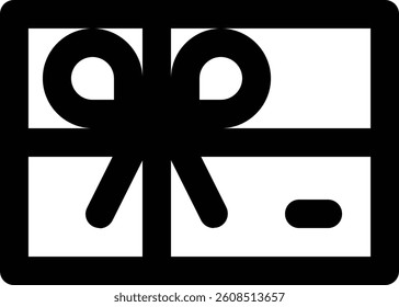 Gift box thin line icon. Customer gift symbol.