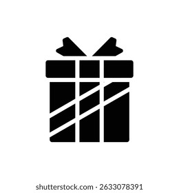 Gift Box with Three Ribbons Pattern for a Stylish Presentation