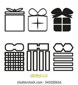 gift box, thumbtack, vector illustration EPS 10