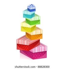 Gift box tree