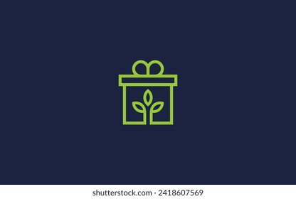 caja de regalo con diseño de icono de árbol diseño de vectores inspiración de diseño