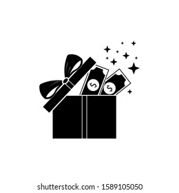 Gift box. Trendy Flat style for graphic design, logo 
