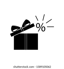 Gift box. Trendy Flat style for graphic design, logo 