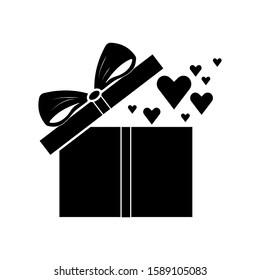 Gift box. Trendy Flat style for graphic design, logo 