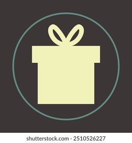 Gift box trendy icon decent abstract vector illustration colorful artwork beautiful design.eps