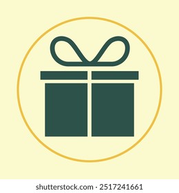 Gift box trendy icon superb abstract vector illustration colorful artwork lovely design.eps