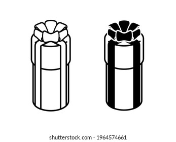 Gift box two black and white