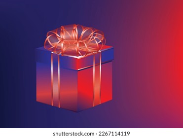 Gift box in two colors is red and blue for special equation or just to see smile on face person that important for you 