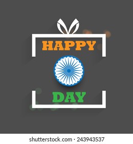 Gift box Type Design and Asoka wheel for republic day
