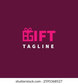 Gift Box Typography Logo Design