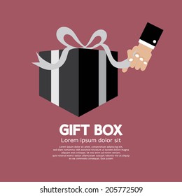 Gift Box Unboxing Vector Illustration