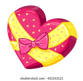 Gift box for Valentine's day vector illustration