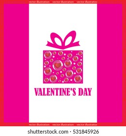 gift box, valentines day vector illustration EPS 10.