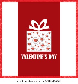 gift box, valentines day vector illustration EPS 10.
