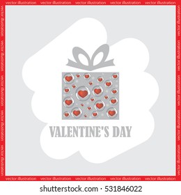 gift box, valentines day vector illustration EPS 10.