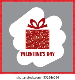 gift box, valentines day vector illustration EPS 10.