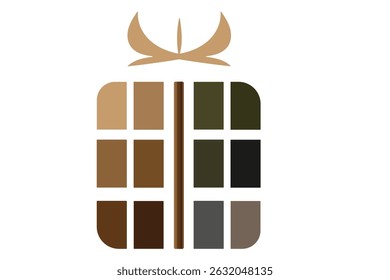Gift Box with a Variety of Brown Shades