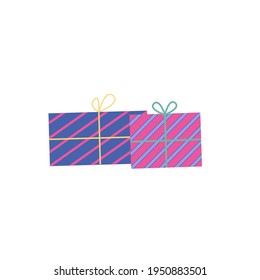 Gift box vector cartoon icon. Vector illustration set christmas present.