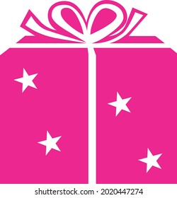 gift box vector with cute stars