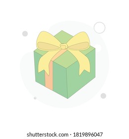 gift box vector flat illustration on white background