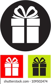 Gift Box. Vector Icon.