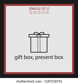 Gift Box Vector Icon Stock Vector (Royalty Free) 1187218741 | Shutterstock