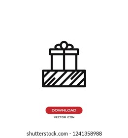 Gift box vector icon