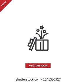 Gift box vector icon 