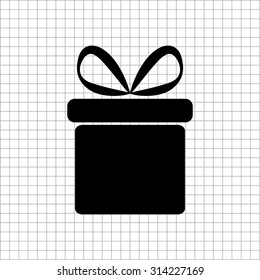  Gift box - vector icon